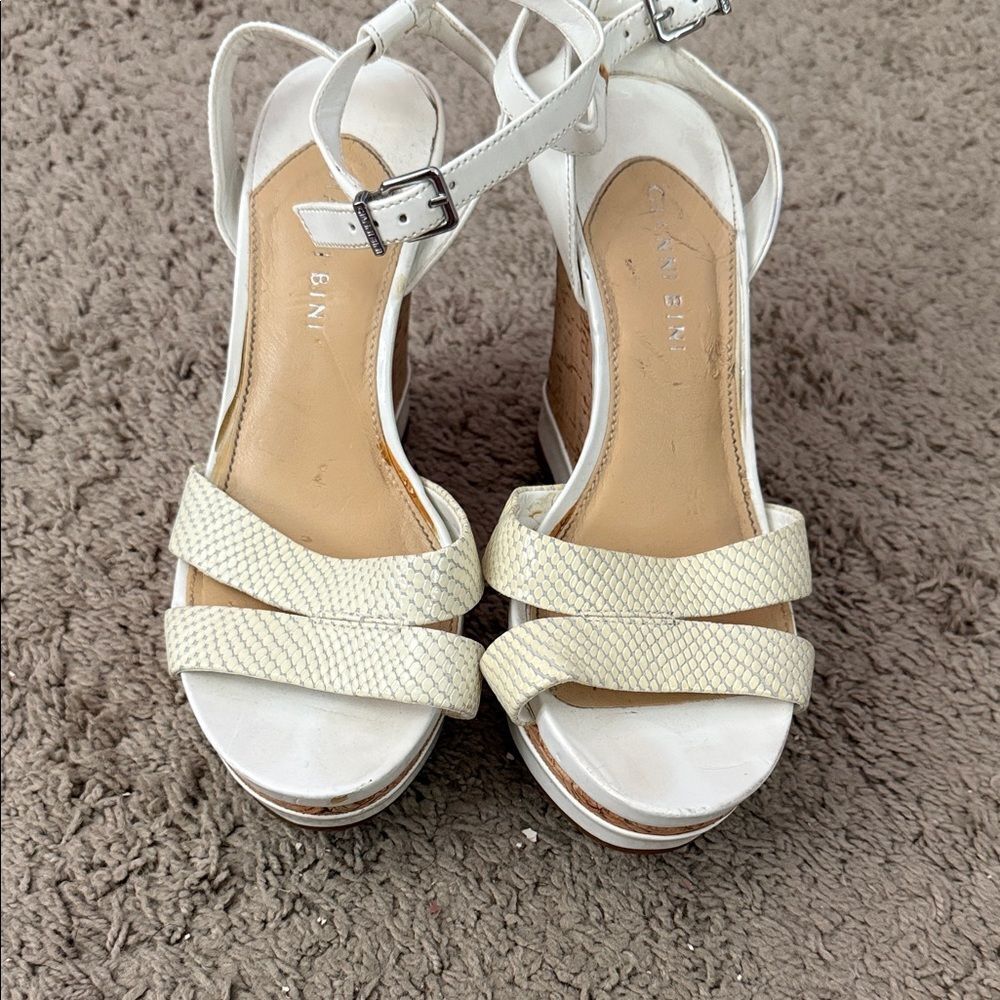 Calvin Klein Cream Wedge Sandals
